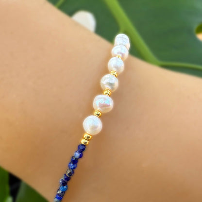 Freshwater Pearl and Gemstone Bracelets Set of 2