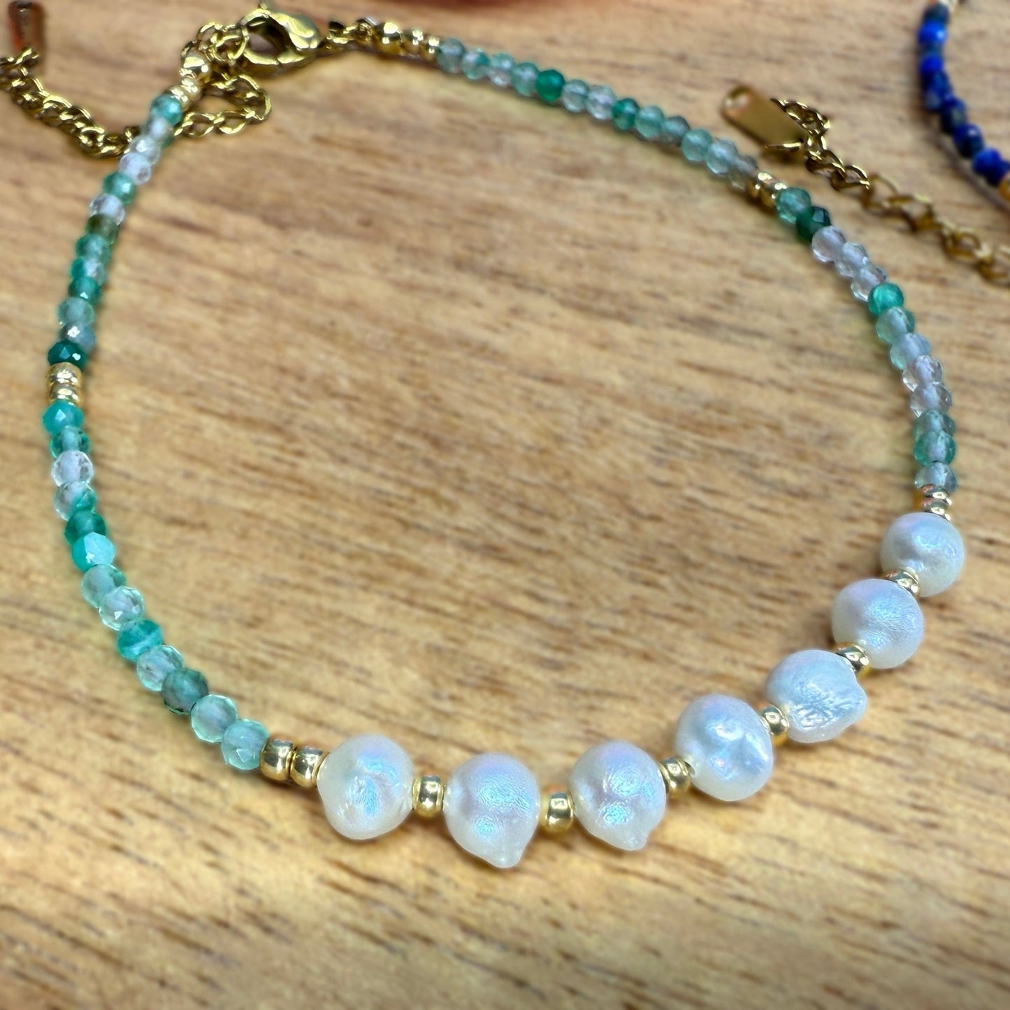 Freshwater Pearl and Gemstone Bracelets Set of 2
