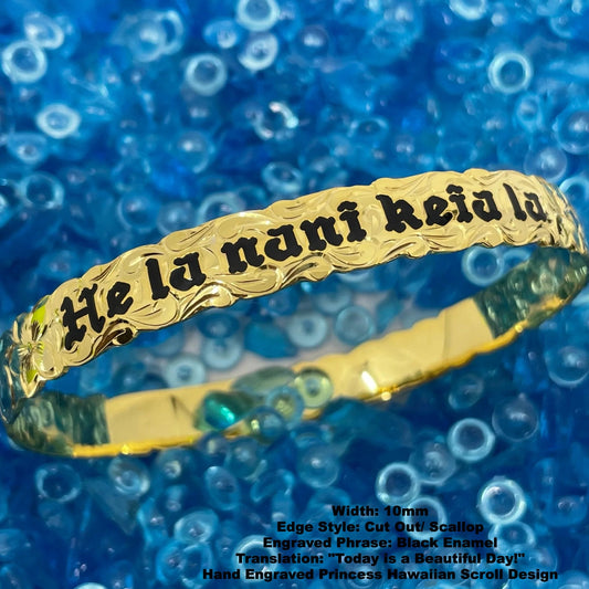 Custom Hawaiian Heirloom Scroll Bracelet